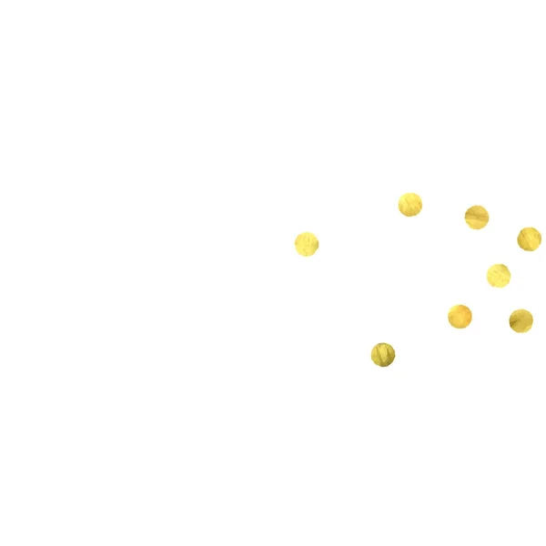 Kör arany konfetti. — Stock Vector