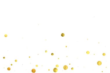 Beyaz arka plan üzerinde vektör altın daireler. 