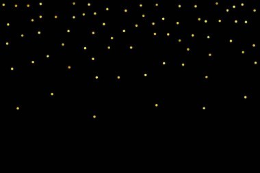 Siyah zemin üzerine altın parçacıkları. 