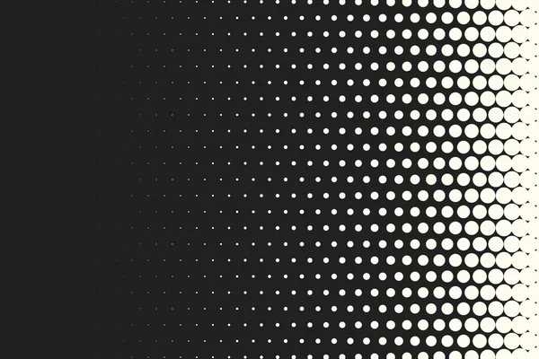 Vector svartvita cirklar halvton bakgrund. — Stock vektor
