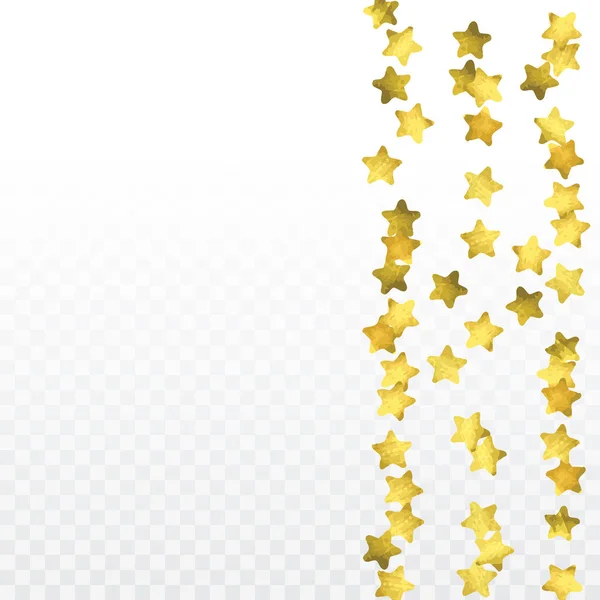 Star confetti isolated on transparent background. — Stock Vector