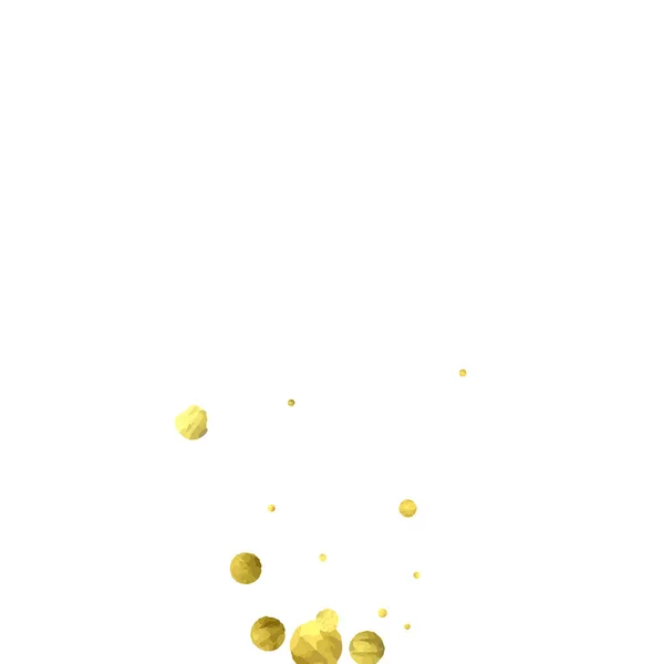 Caída de confeti. Círculos dorados vectoriales aislados sobre fondo blanco . — Vector de stock