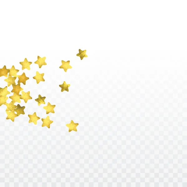 Confettis étoiles isolés sur fond transparent . — Image vectorielle