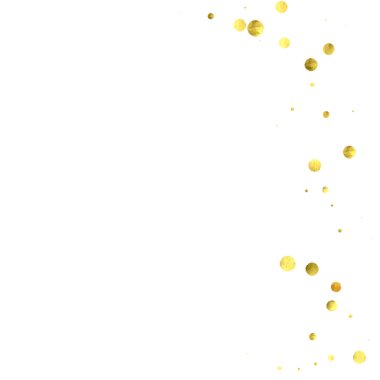 Düşen konfeti. Beyaz arka plan üzerinde izole vektör altın daireler. 