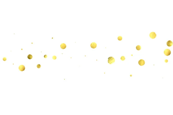 Fallande konfetti. Vector gyllene cirklar isolerad på vit bakgrund. — Stock vektor