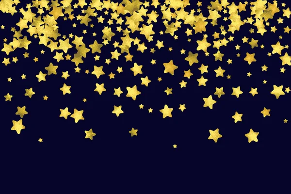 Звездные конфетти на черном фоне . — стоковый вектор