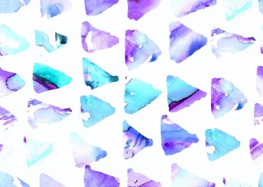 Suluboya üçgen desen. Basit geometrik seamless modeli.