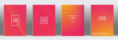 Vektör geometrik çizgi deseni için afiş tasarımı.