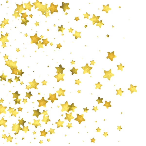 Star confetti. Ouro fundo confete aleatório —  Vetores de Stock