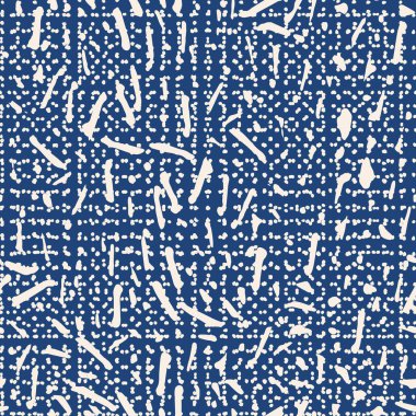 Indigo vektör kravat boya Dikişsiz desen.