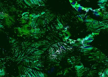 Sulu Boya desen boyalı. 