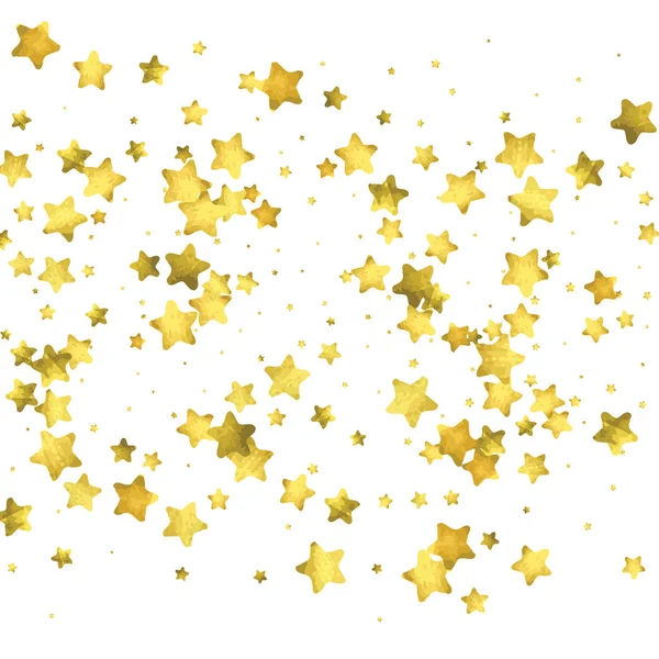 Star confetti. Ouro fundo confete aleatório —  Vetores de Stock