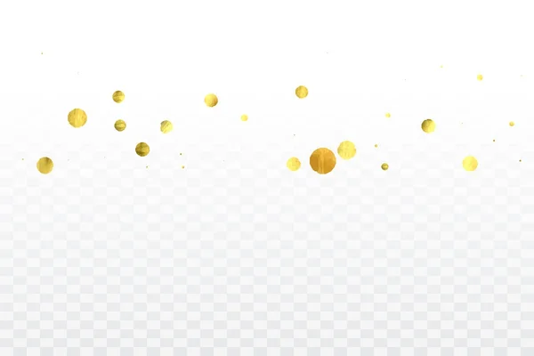 Gouden confetti feest. — Stockvector