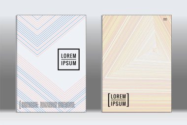 En az tasarlamak. Vektör geometrik kapak. 