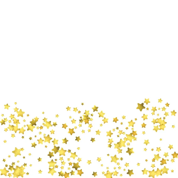 Star confetti. Ouro fundo confete aleatório —  Vetores de Stock