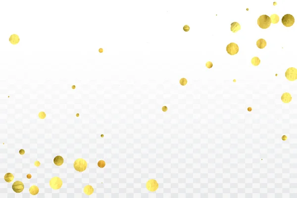 Gouden confetti feest. — Stockvector