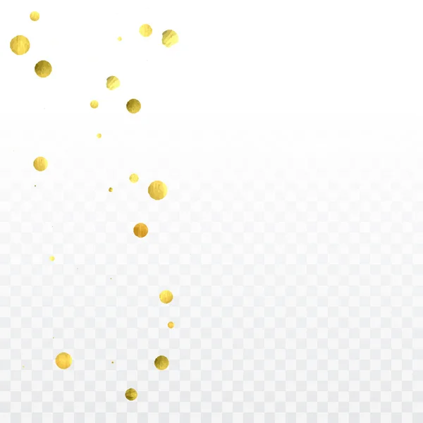 Gouden confetti feest. — Stockvector