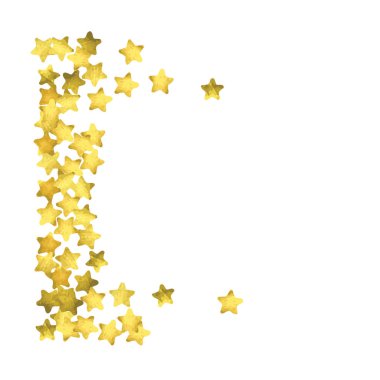 Yıldız konfeti. Altın rasgele konfeti arka plan