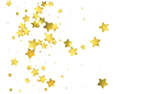 Star confetti. Ouro fundo confete aleatório —  Vetores de Stock