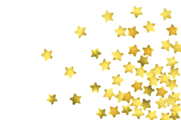 Κομφετί αστεριών. Χρυσό Κουφέτο τυχαία φόντο — Διανυσματικό Αρχείο