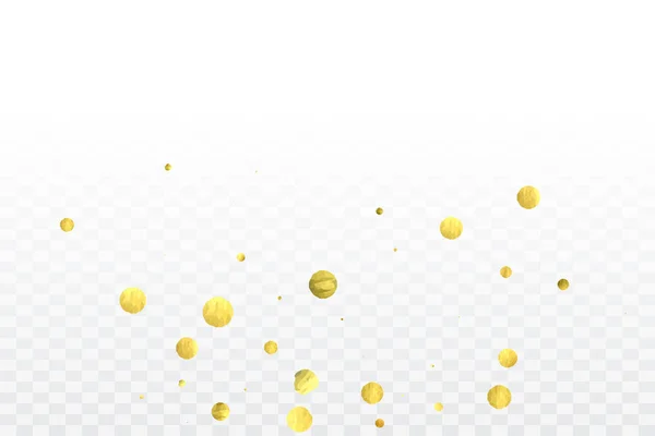 Gouden confetti feest. — Stockvector
