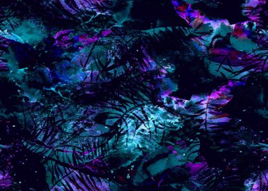 Sulu Boya desen boyalı. 