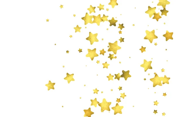 Star confetti. Ouro fundo confete aleatório —  Vetores de Stock