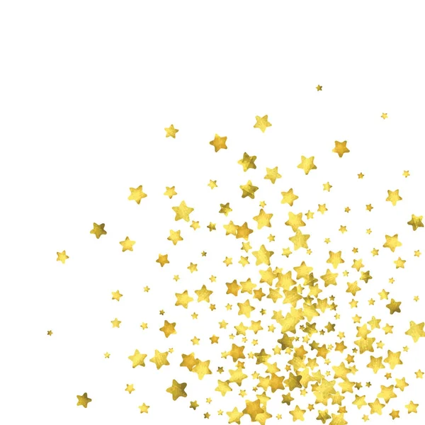 Star confetti. Ouro fundo confete aleatório —  Vetores de Stock