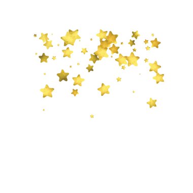 Yıldız konfeti. Altın rasgele konfeti arka plan