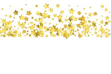 Yıldız konfeti. Altın rasgele konfeti arka plan