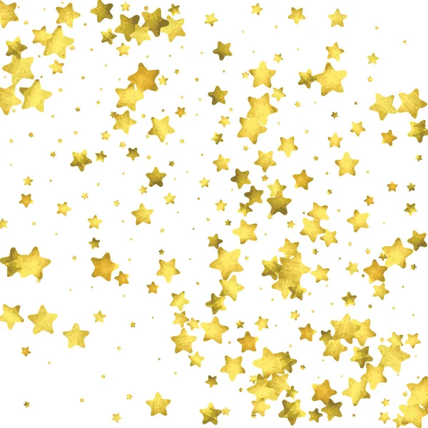 Star confetti. Ouro fundo confete aleatório —  Vetores de Stock