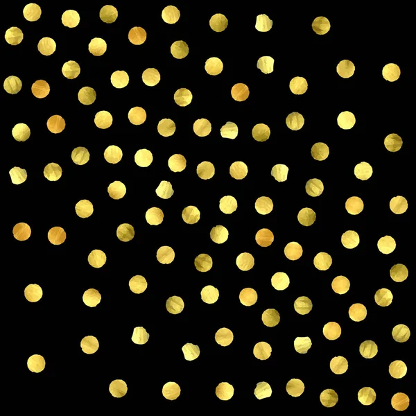 Золотые конфетти изолированы на черном фоне. — стоковый вектор