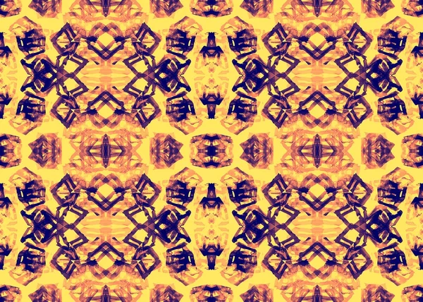 Ethnic pattern. Watercolor geometric seamless pattern. — Stock Photo, Image