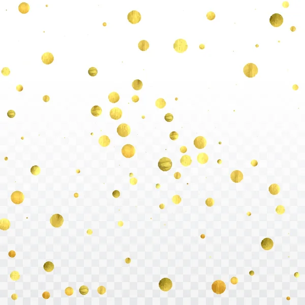 Gouden confetti feest. — Stockvector