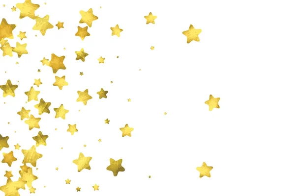 Star confetti. Ouro fundo confete aleatório —  Vetores de Stock