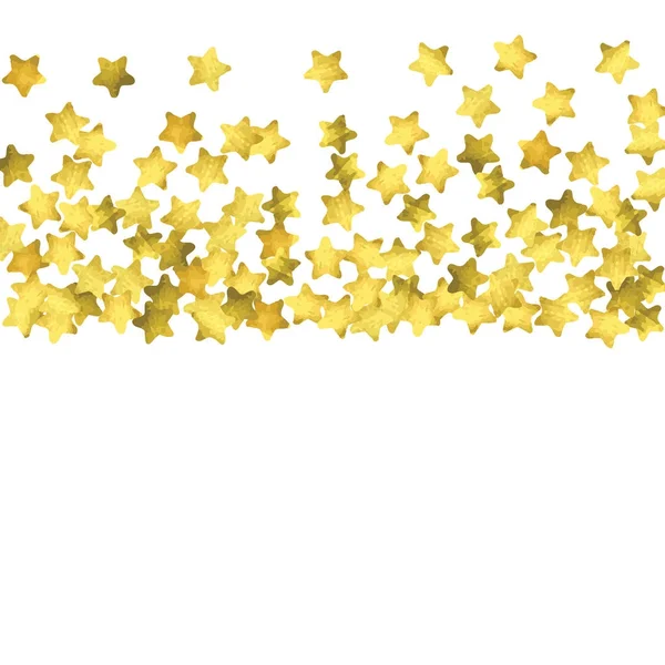Star confetti. Gold random confetti background — Stock Vector