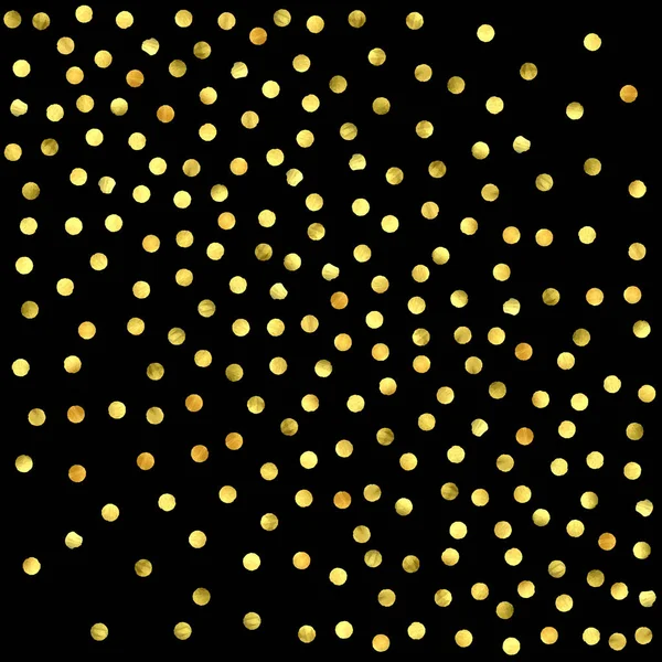 Золотий конфетті ізольований на чорному тлі . — стоковий вектор