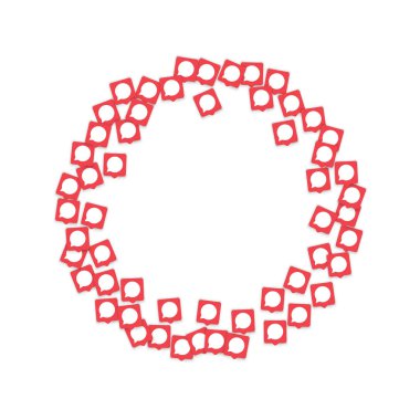 Sosyal Medya simgeler sohbet bildirim kabarcıkları ile arka plan.