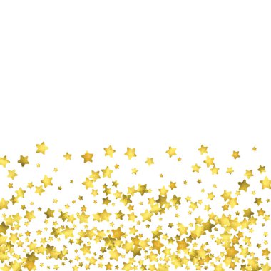 Yıldız konfeti. Altın rasgele konfeti arka plan