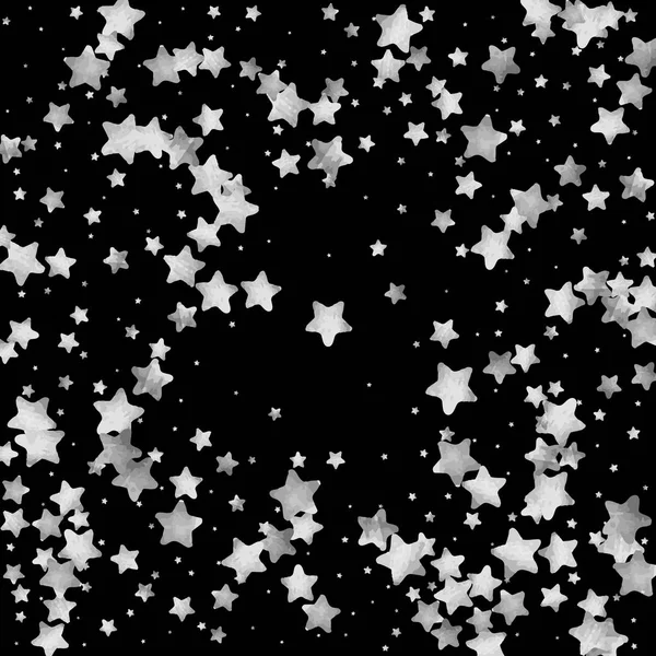 Серебряная звезда Конфетти . — стоковый вектор