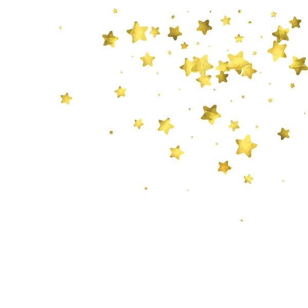 Star confetti. Ouro fundo confete aleatório —  Vetores de Stock