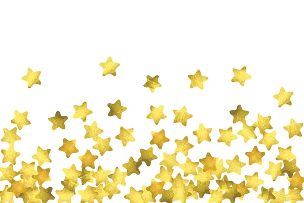 Κομφετί αστεριών. Χρυσό Κουφέτο τυχαία φόντο — Διανυσματικό Αρχείο