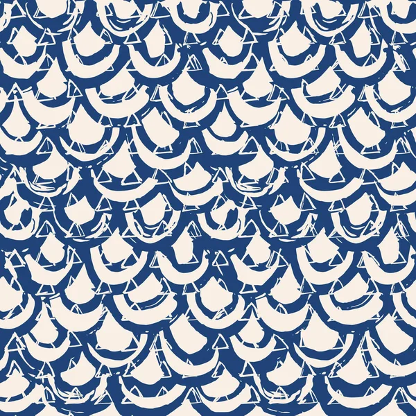Indigo tie teinture motif sans couture . — Image vectorielle