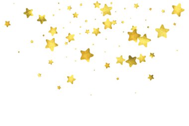 Yıldız konfeti. Altın rasgele konfeti arka plan