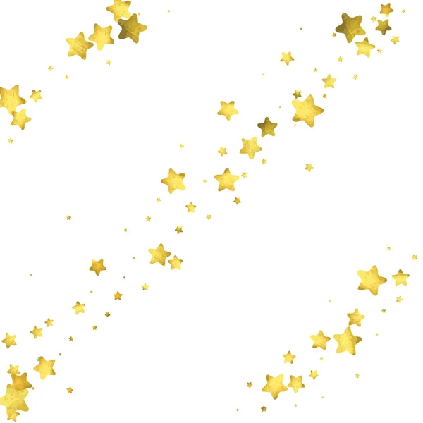 Stjärnan konfetti. Guld slumpmässiga konfetti bakgrund — Stock vektor