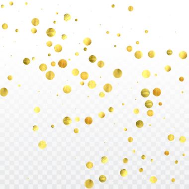 Altın konfeti kutlama. 