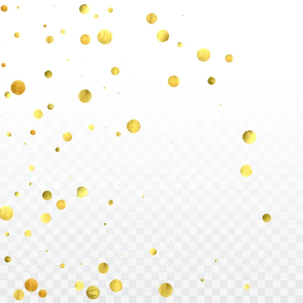 Gouden confetti feest. — Stockvector