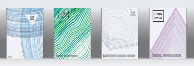 Retro posterlerini açmaları. En az geometrik yıllık rapor şablonları.