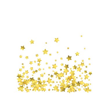 Yıldız konfeti. Altın rasgele konfeti arka plan