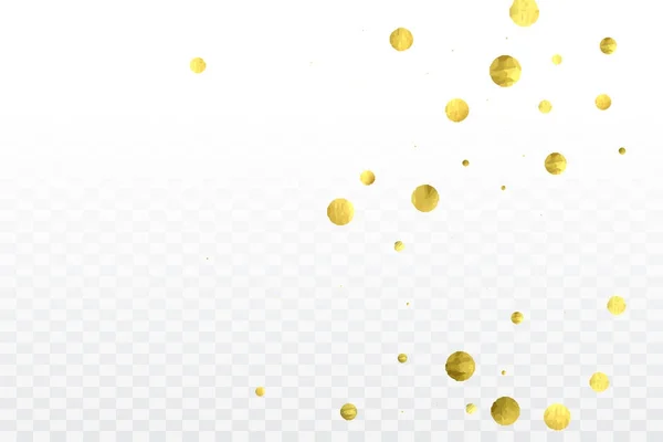 Gouden confetti feest. — Stockvector